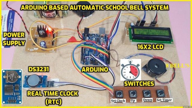 Arduino Based Automatic School Bell System Using DS3231 Real Time Clock (RTC)
